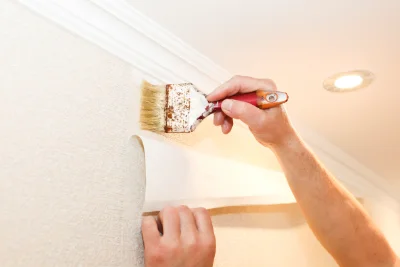 Pose de papier peint à Véry — revêtements muraux et toiles de verre